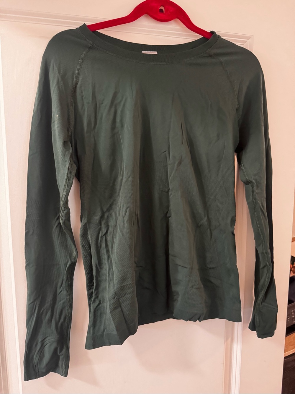 Athleta Momentum Seamless Long Sleeve Top Green Size M